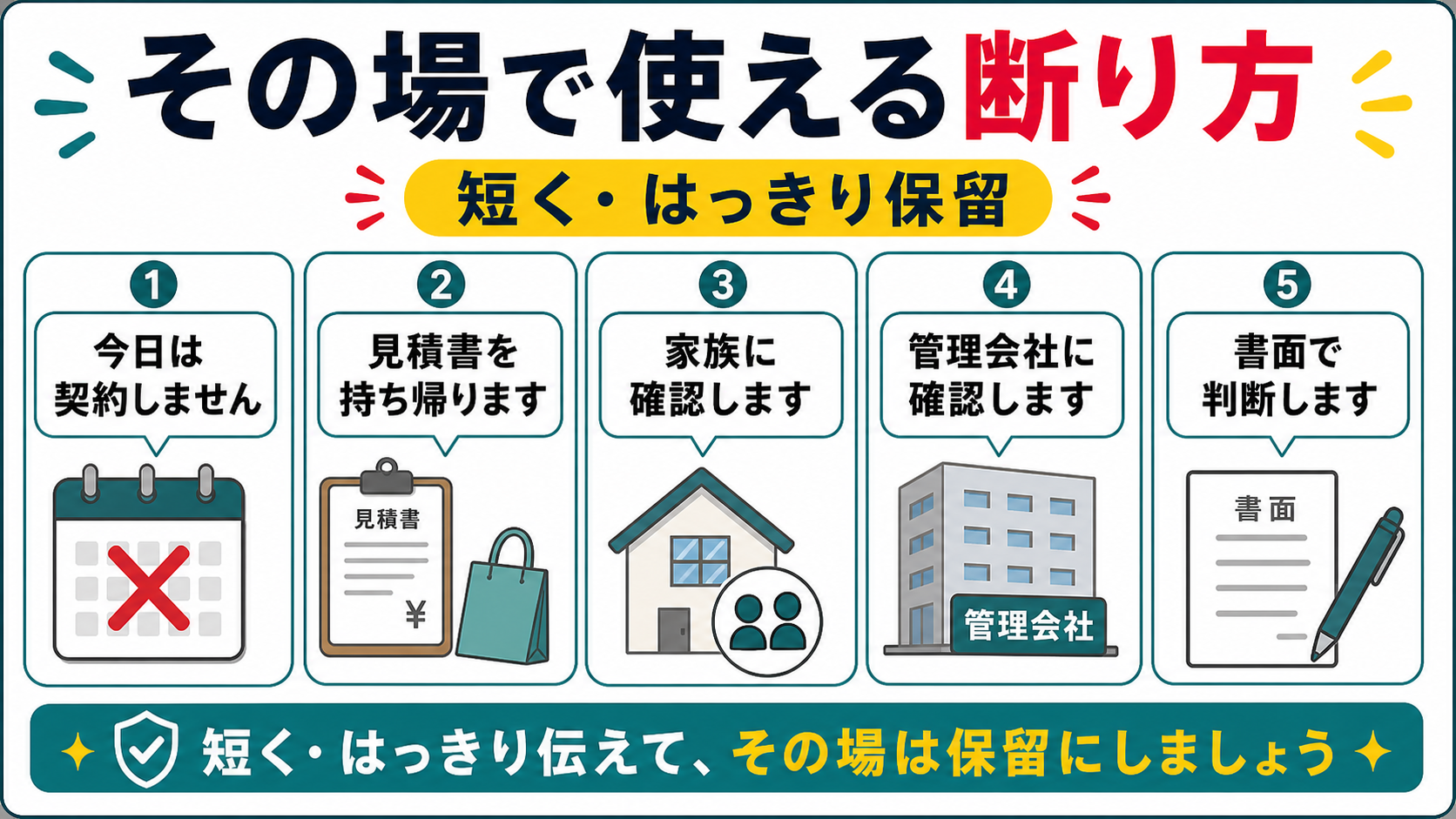害獣駆除の高額請求をその場で断る言い方をまとめた図解