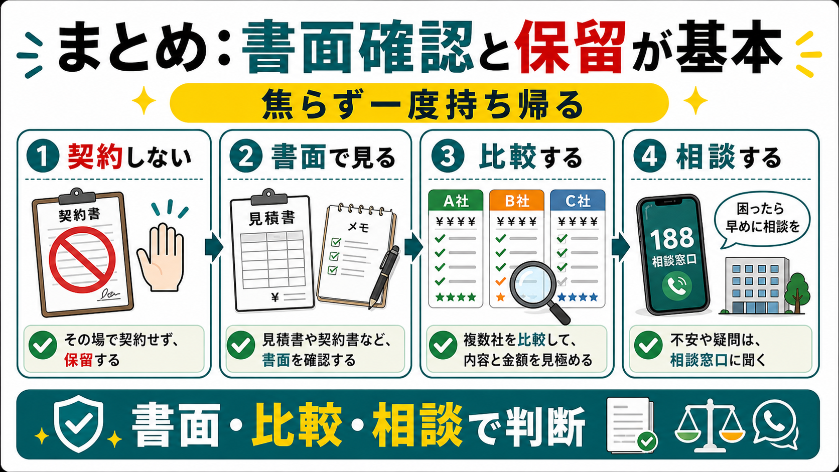 害獣駆除の高額請求は書面確認と保留で判断するまとめ図解