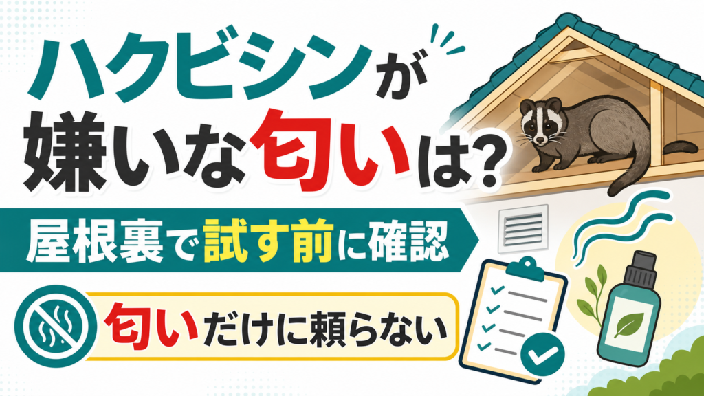 ハクビシンが嫌いな匂いは屋根裏で試す前に確認するアイキャッチ