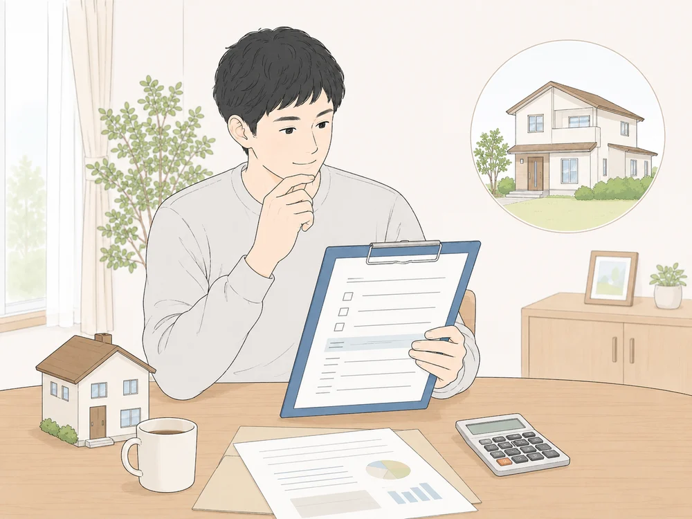 見積書と電卓を見ながら害獣駆除の費用相場を確認するイラスト